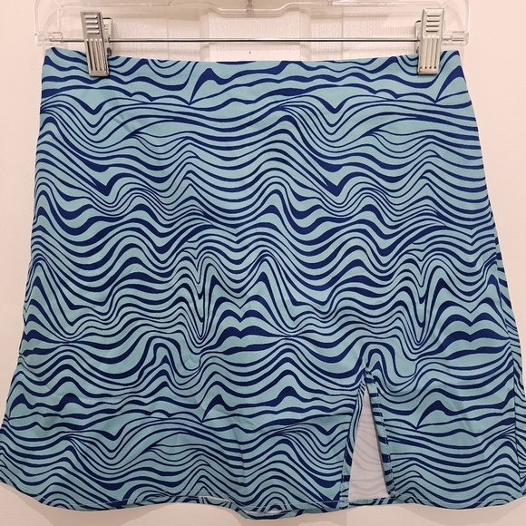 SHEIN Yin & Yang Embroidery Crop Tank & Wave Print Notched Hem Skirt Set Size S - Picture 11 of 13